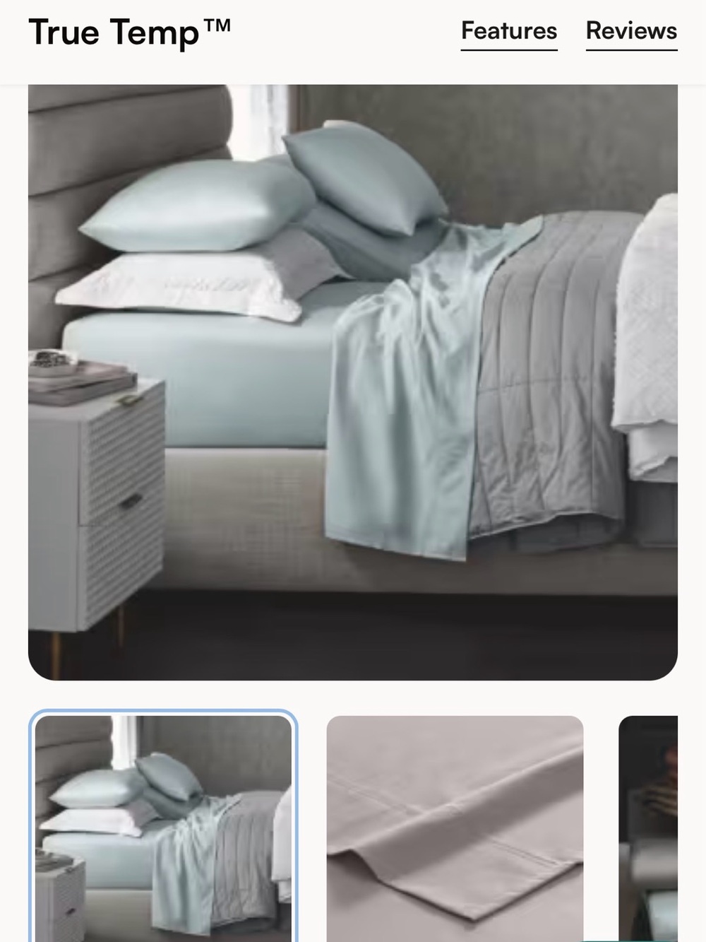 True Temp™ White Lightweight Cooling Sheet Set in White